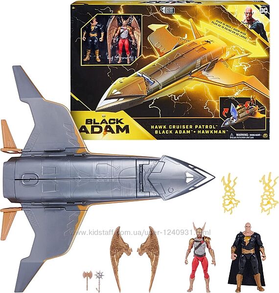 Патрульний крейсер Hawk,  фігурки Чорного Адама та Людини-яструба