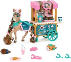 Ігровий набір фігурка Wild Manes Horse Toys з візком Cocoa&acutes Bakery Caf та