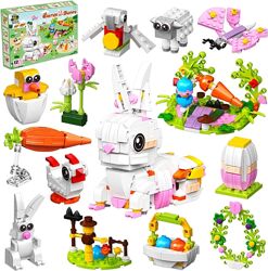 Конструктор 12 в 1 набір іграшок у формі великоднього зайчика, набір для на