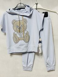 Костюм мишка нежно голубой Турция 1-6 лет 