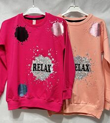 Свитшот кофта реглан утепленный 116-154