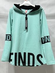 Туника свитшот с капюшоном 122-150 рост