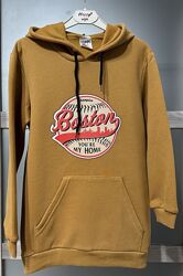 Худи с капюшоном на велюровом флисе 6-15 лет