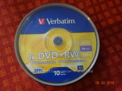 Упаковка дисків Verbatim 4x DVDRW