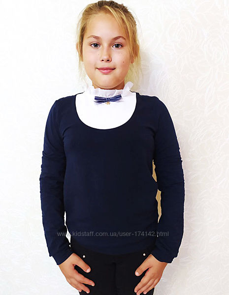 Школьная блузка с манишкой 116-164 размеры SMIL Украина