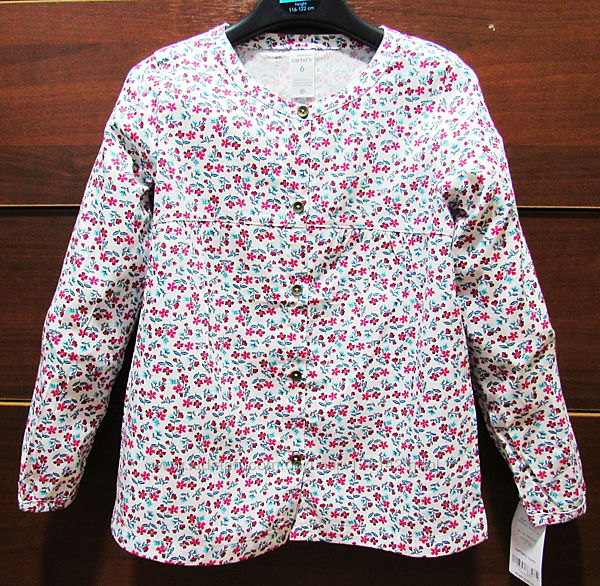Блуза на пуговках на 6, 7, 8 лет, Carters Америка оригинал