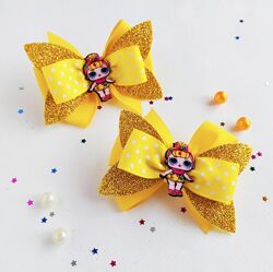 Бантики з ляльками Лол заколки обручі резинки кукла