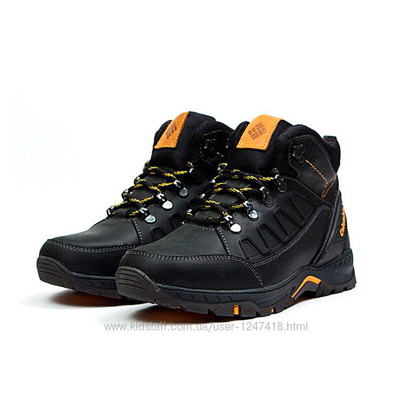 Мужские зимние кожаные ботинки Columbia NS Black