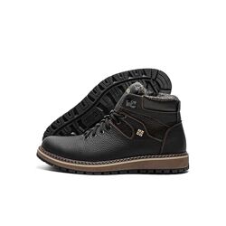 Мужские зимние кожаные ботинки BARZONI Black Flotar 333ч. кор