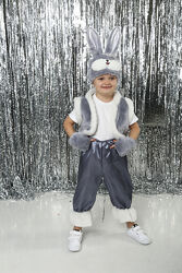 Новорічний костюм Зайчик сірий і білий