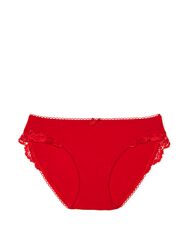 Victoria s Secret XS Stretch Cotton Lace-Trim Bikini Panty трусики бикини