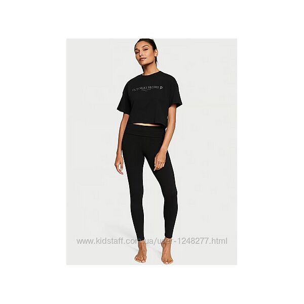 Леггинсы йоги S Angel Essentials VS Cotton Yoga Mid-Rise Foldover Leggings