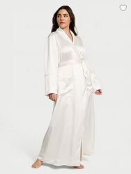 Халат невесты люкс xs s victoria s secret bridal luxe satin long robe