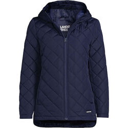 Lands End Куртка Women&acutes FeatherFree Insulated Jacket с капюшоном