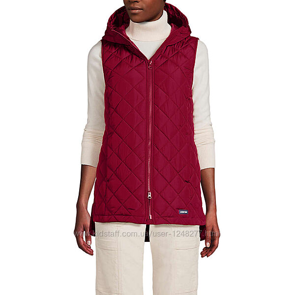 Lands End Жилет с капюшоном Womens Petite FeatherFree Insulated Hooded Vest