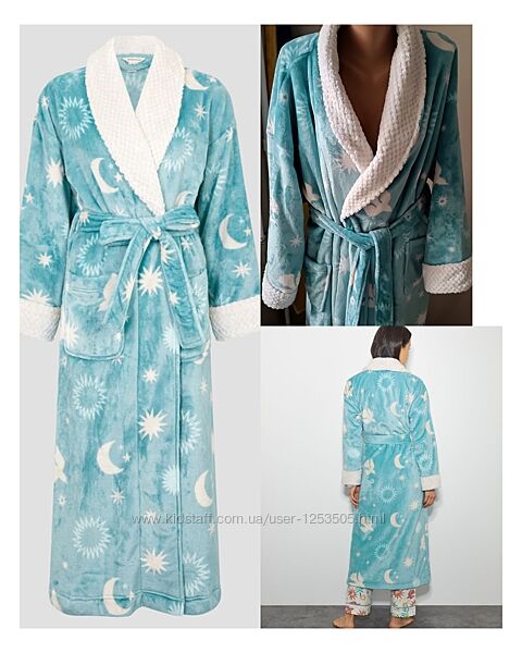 Теплий халат велсофт дуже великого розміру Англія