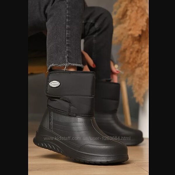 Теплі легкі практичні дутики/черевики з піни на штучному хутрі