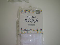Колготи білі бавовняні ажурні тм легка хода 104-128
