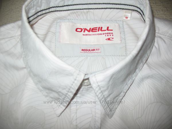 Брендовая белая мужская рубашка с коротким рукавом Oneill М, O&acuteneill 