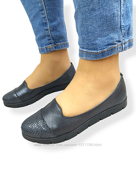 Шкіряні жіночі балетки, мокасини  ВСІ 37  розміру 