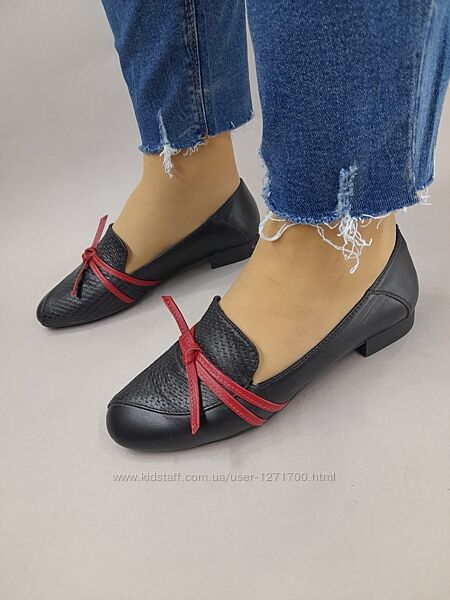 Шкіряні жіночі балетки, мокасини ВСІ 36  розміру