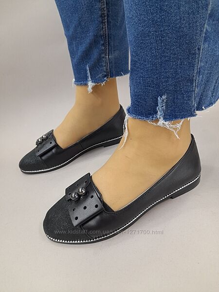 Шкіряні жіночі балетки, мокасини 36 та 37  розміру 