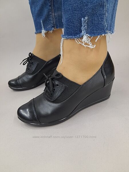 Шкіряні жіночі туфлі 36  розміру натуральна шкіра 