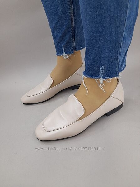 Шкіряні жіночі балетки, мокасини 40-41 розміру 