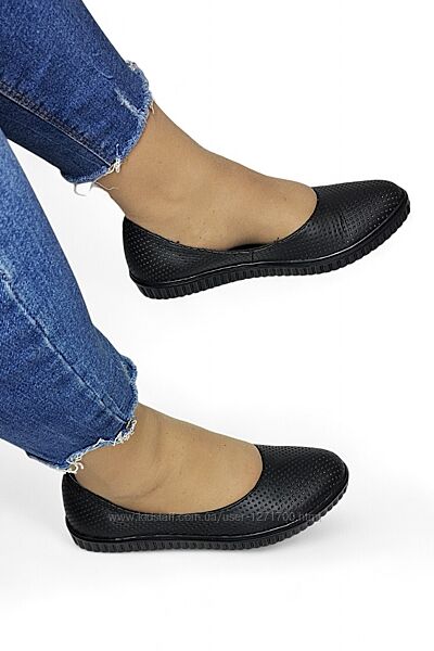 Шкіряні жіночі балетки, туфлі 36 37  розміру 