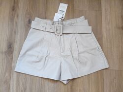 Шорти Zara з екошкіри, р. S-М