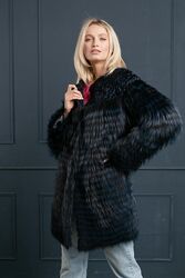 Шикарная шуба пальто финская чернобурка и каракульча новая коллекция 
