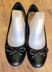 Кожаные балетки 37 р. Monroe. Стелька 24,5 см