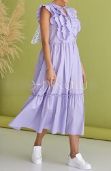 Платье, сарафан летнее сиреневое. Хлопок, вискоза. Новое