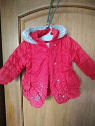 Детская теплая куртка на девочку mothercare на 9-12 мес рост 68-74 см