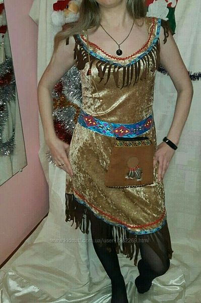 Карнавальний костюм плаття Покахонтас індіанка С-М