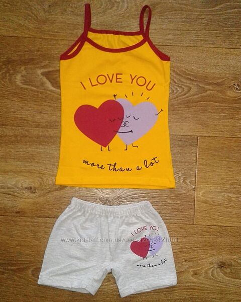 Летняя пижама для девочки майка шорты. Турция.