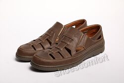 Мужские летние кожаные туфли Bastion, Оригинал, коричневые