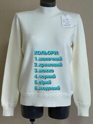 Шикарний, статусний безшовний теплий светр, з вареною вовною, мега люкс які