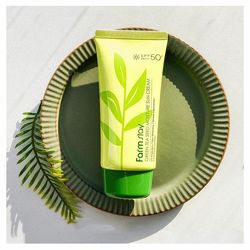 Солнцезащитный крем для лица с экстрактом зеленого чая farmstay