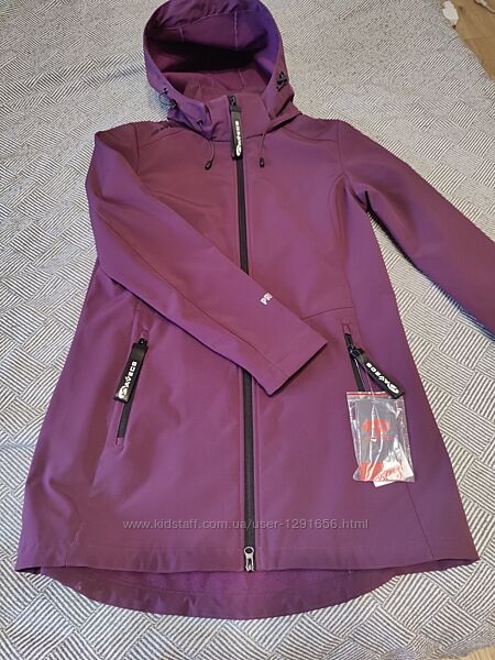 Фирменная удлиненная куртка плащ софтшел Avecs, XL, p.48