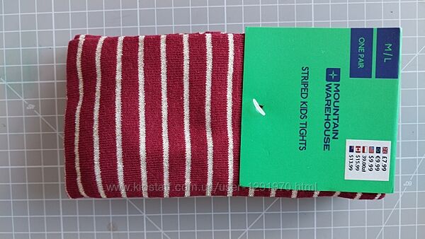 Колготки дитячі mountain warehouse striped kids tights, розмір m / l