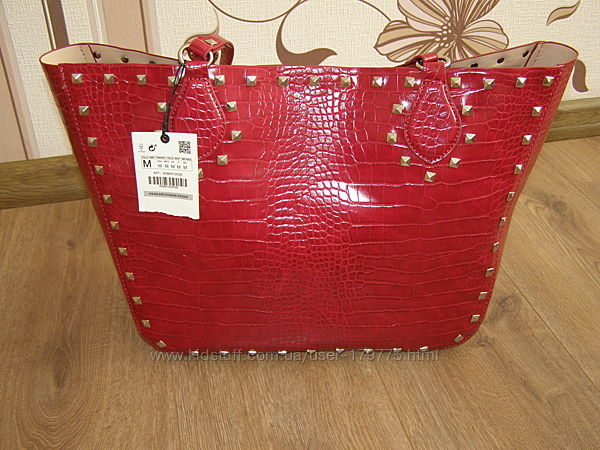 Zara красная сумка-шоппер