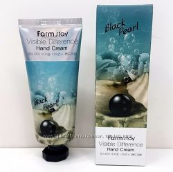 Омолаживающий крем для рук с экстрактом жемчуга FarmStay Black Pearl 