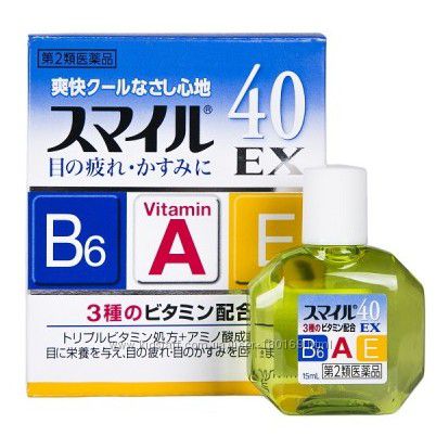 Японские витаминные капли для глаз LION Smile 40 EX