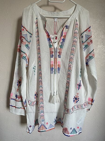 Нова вишита муслінова сорочка в стилі бохо Monsoon L