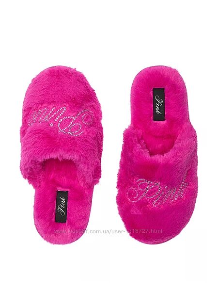 домашні капці зі стразами victorias secret pink оригінал 