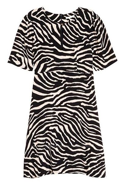 Сукня плаття в анімалістичний принт зебра h&m