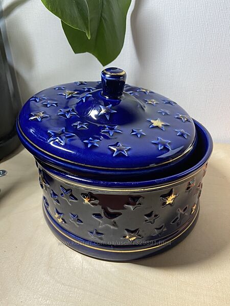 Винтажная банка конфетница банка для печенья  Керамика фарфор 