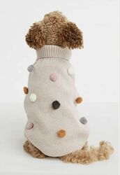 Светр полувер кофта для собак, прикрашений помпонами, H&M Home