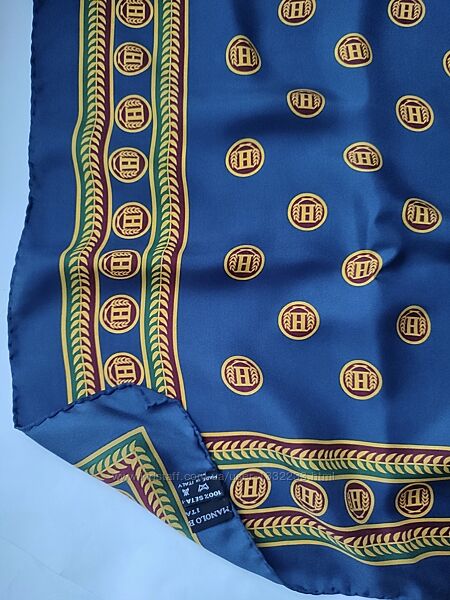 Шовкова вінтажна хустка преміум бренду Manolo Borromeo Blahnik, made in Ita